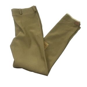 Tuff Rider Horse Riding Pants 28 Brown Pull On Britches Hook Eye Fastener on Leg